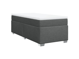 Cama com Molas/colchão 100x200 Cm Tecido Cinza escuro MAISON EXCLUSIVE