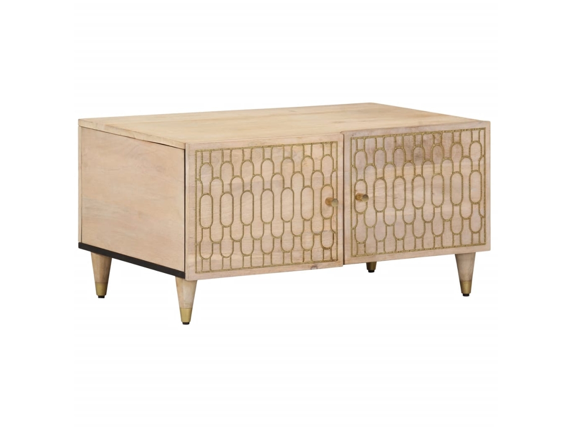 Vidaxl Mesa De Centro 80x50x40 Cm Madeira De Mangueira Maciça