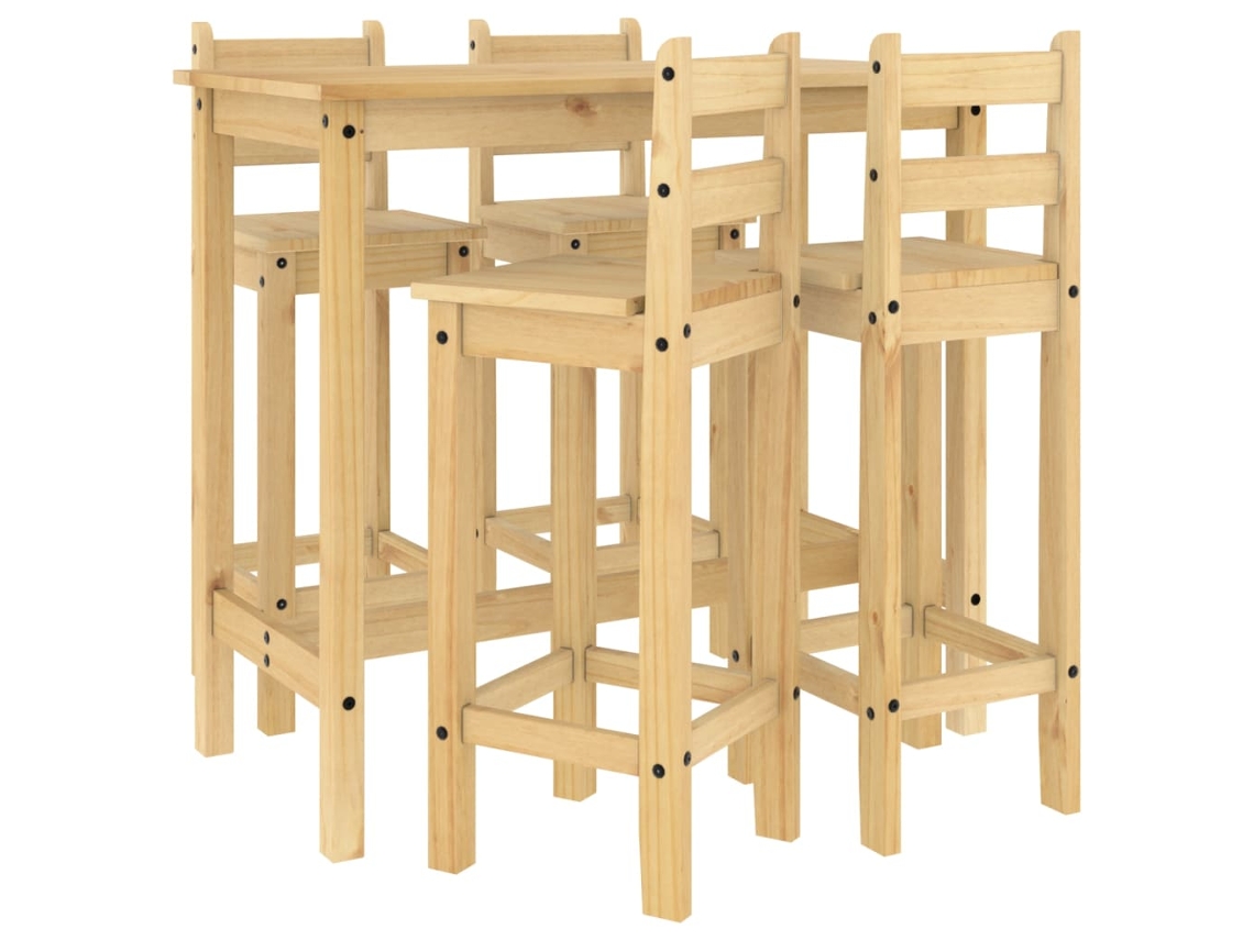 Bar Set, Bar Sets Vidaxl Marrom Madeira De Pinho