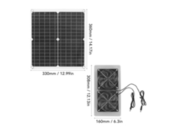 Kit De Ventilador Solar Laxiscreed Com Painéis Monocristalinos E Proteção À Prova D’água Para Uso Exterior