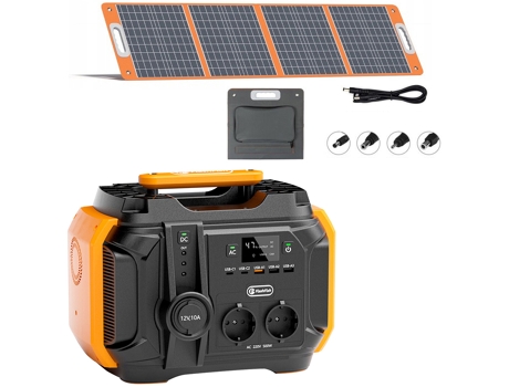 Power Bank Flashfish A501 500w 540wh 150000mahpainel Solar Tsp100w Portátil Gerador Elétrico De Energia Para Acampamento Bateria