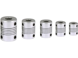 1 Peça De Acoplamento Flexível Alumínio D19l25 3mm, 4mm, 5mm, 6, 35mm, 8mm E 10mm Para Motores De Passo Cnc, Encoders E