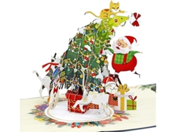 Árvore de Natal e Pai Cartão em 3d, 15 X Cm, Presente Ano Novo, Ergonômico, Uso Diário STELASPLEN