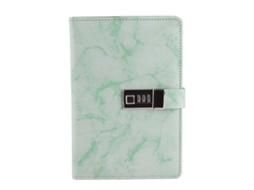 Caderno A5 Couro Pu Fechadura Senha
