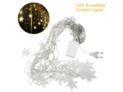 Luzes de Cortina de Flocos de Neve LED com 8 Modos à Prova D'água para Natal e Festas | S/MARCA