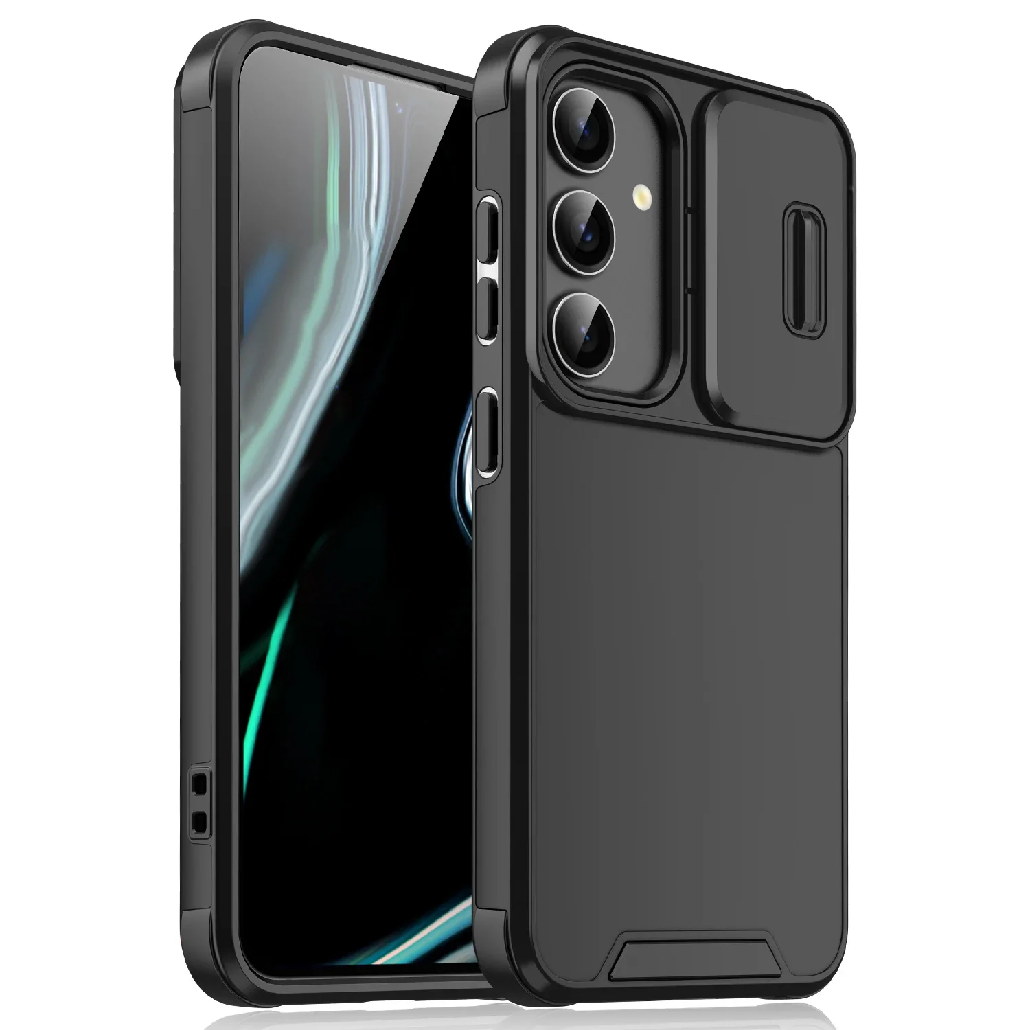 (samsung Note 10 Plus, Preto) Capa De Celular Elegante E Resistente A Impactos Para Samsung, Protege A Parte Traseira.