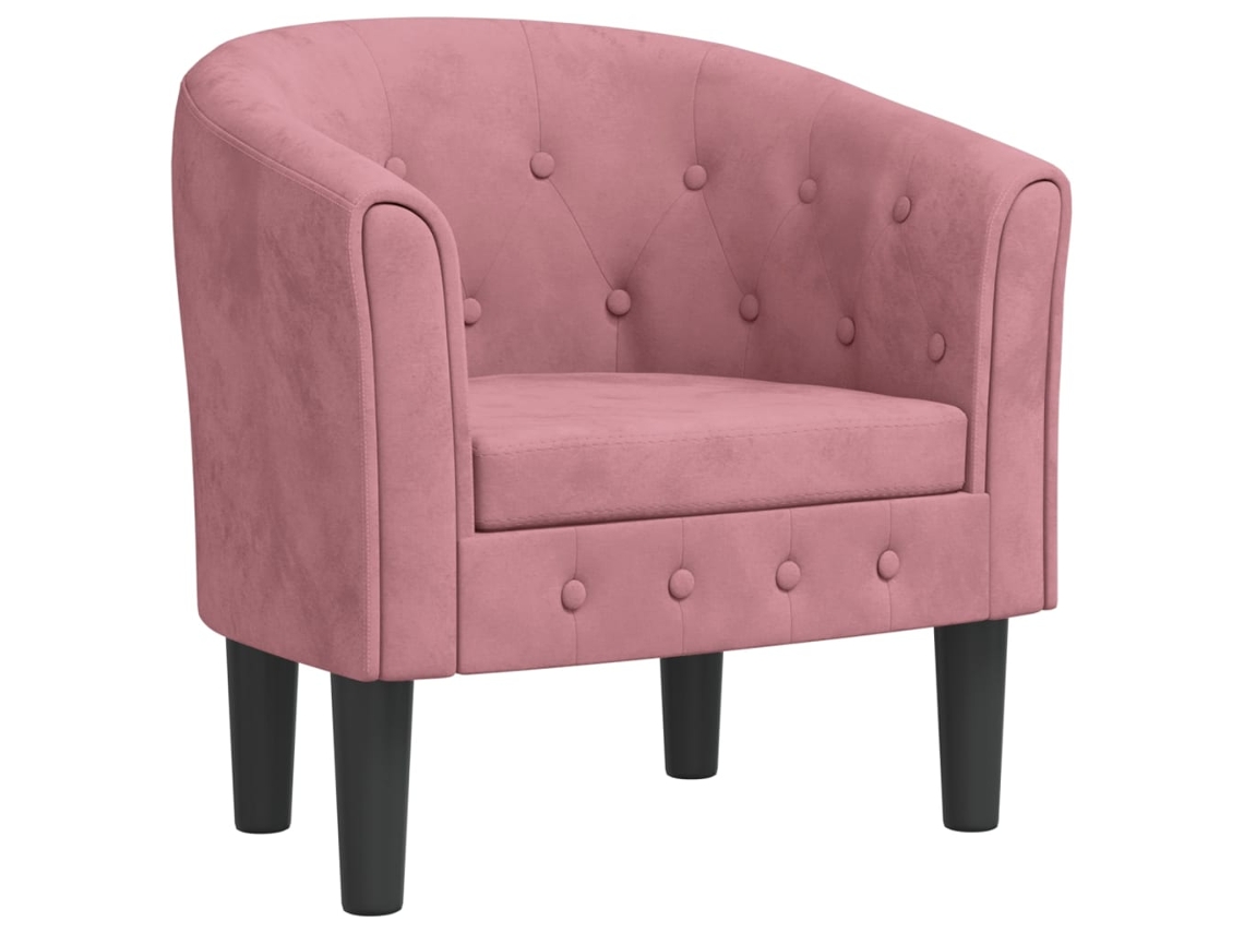 Tub Chair, Tub Chairs Vidaxl Cor-de-rosa Veludo