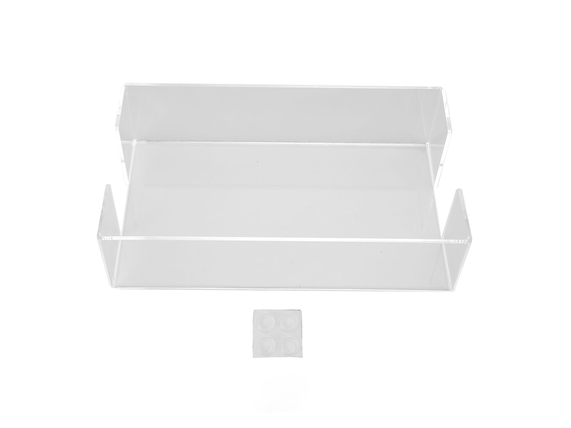 Bandeja de Armazenamento de Guardanapos em Acrílico Transparente para Cozinha e Festas 24.2x14x6.3cm S/MARCA