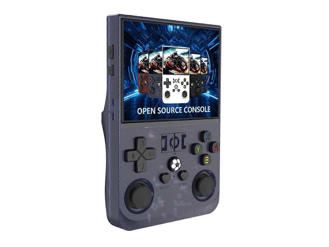 Console De Jogos Portátil R36 Max De 64 Gb E 4 Polegadas, Estilo Arcade Retrô Azul Transparente Nostalgia88