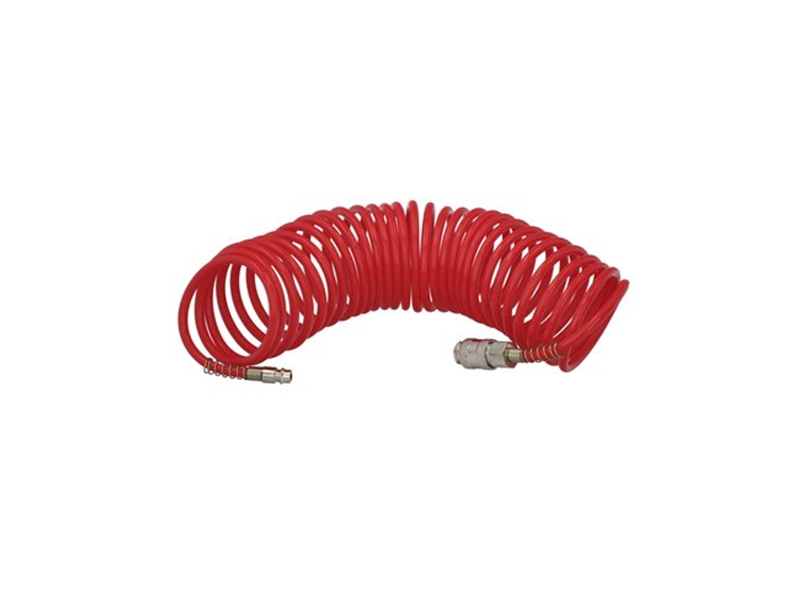 Mangueira Espiral De Ar Comprimido Adaptador Rápido De 15 Metros. Wolfpack Linea Profesional