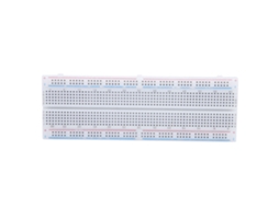 Protoboard sem solda com 830 pontos de conexão, reutilizável para circuitos.