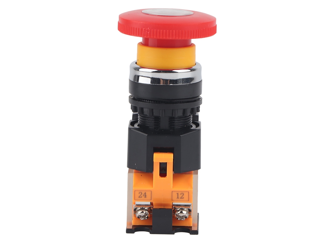 Botão De Emergência Auto Bloqueável 22mm Sunflare (cabeça De Cogumelo Grande)
