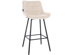 Banco de bar Weston creme/veludo CLP