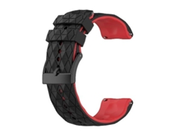 Pulseira De Relógio Suunto Spartan Sport Wrist Hr Baro 24 Mm, Silicone Com Cores Coordenadas, Preta E Vermelha., Acabamento Moderno