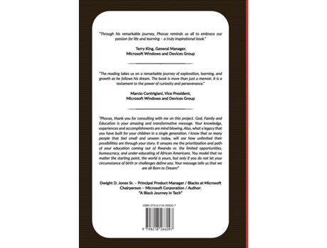 Livro Born To Dream An Odyssey from Rwanda to China and the United States de Irihamye (Inglês)