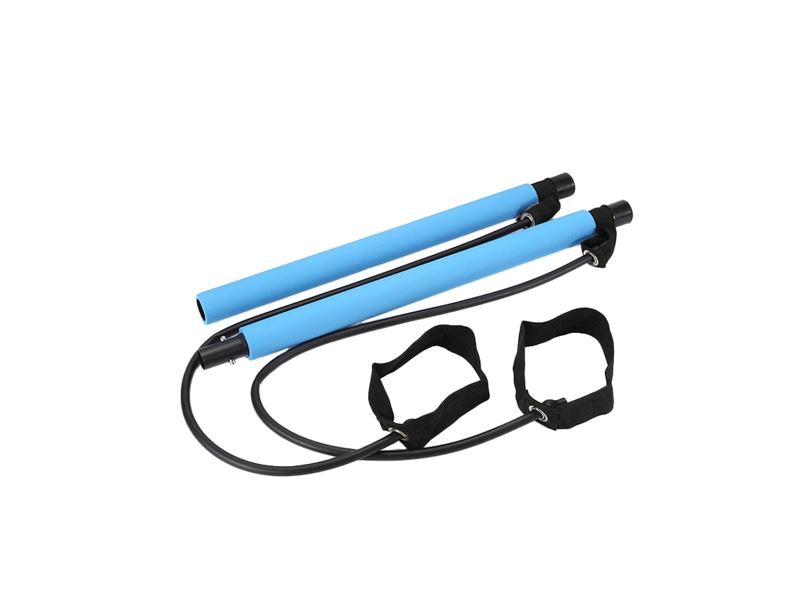 Barra de Pilates multifuncional com cordas elásticas MDUG (azul)