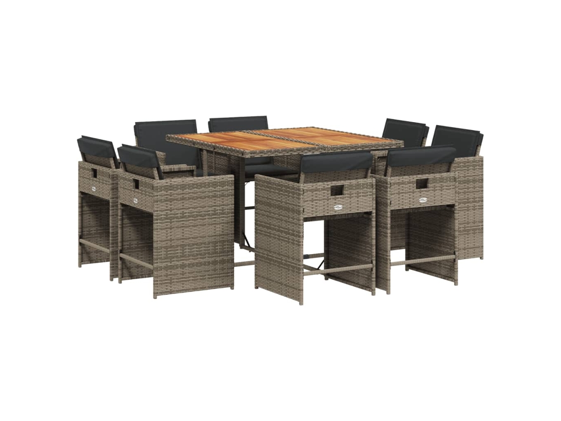 Garden Dining Set, Garden Dining Sets Vidaxl Cinzeto Rattan / Vime (n/a)