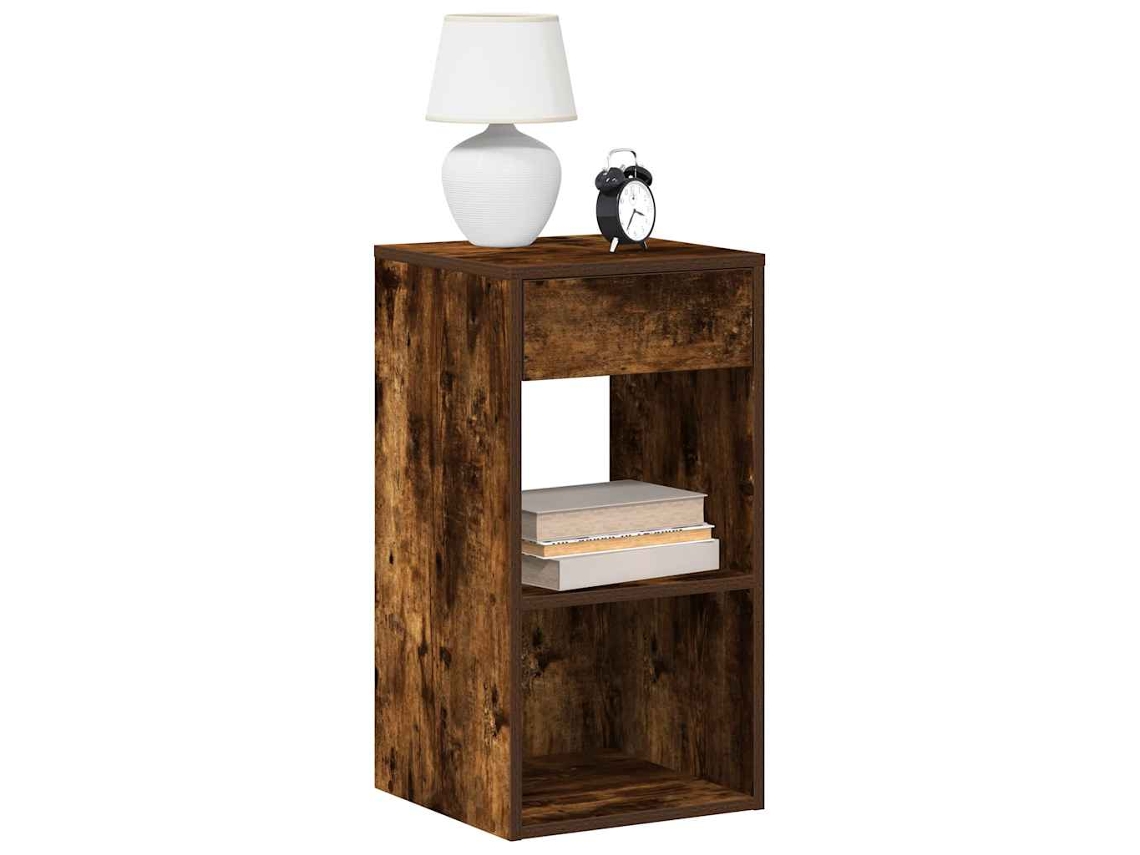 Vidaxl Mesas De Cabeceira Com Gaveta 2pcs 35x34x66,5cm Carvalho Fumado