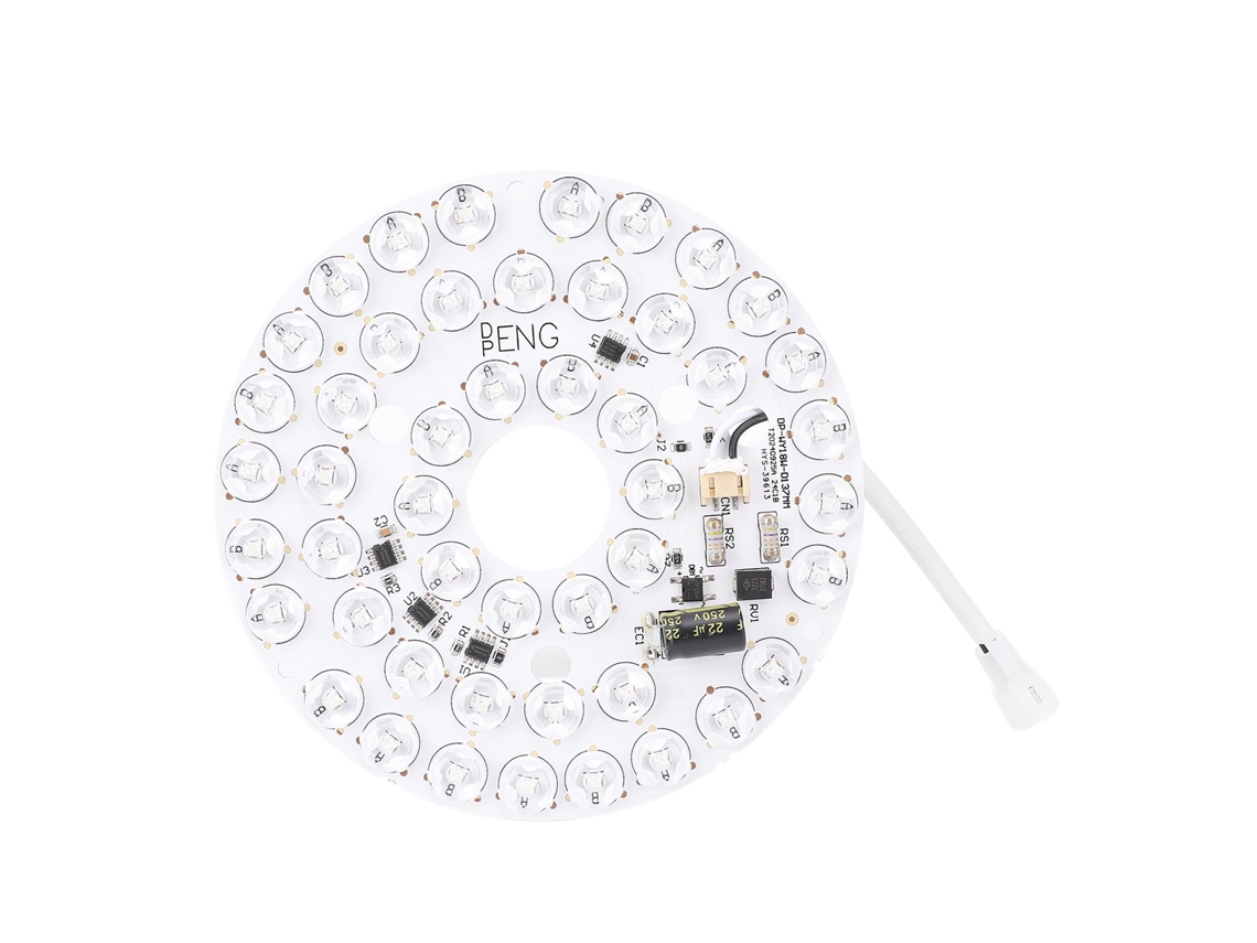 Placa de Luz para Ventilador de Teto Led 18w 3 Temperaturas Regulável com Memória