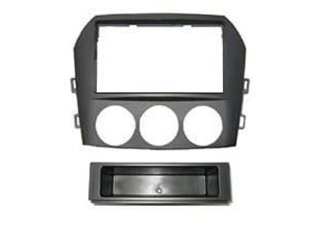 Adaptador Frontal de Rádio Automotivo Din Único Preto Mazda Mx5 2006