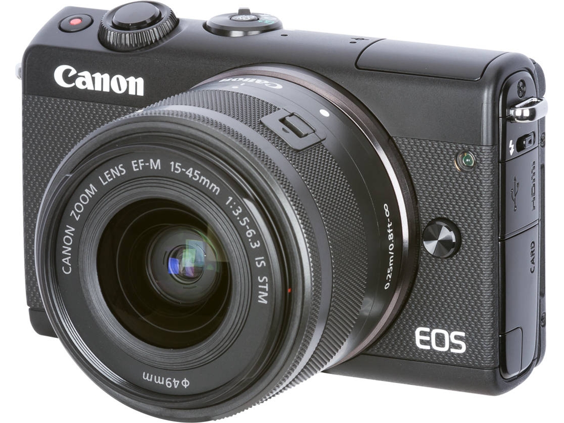 Máquina Fotográfica CANON EOS M100+ EF-M 15-45mm f/3.5-6.3 IS  (APS-C)