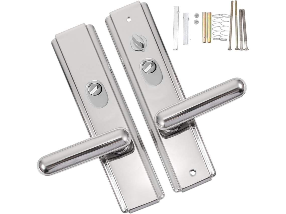 Puxador De Porta Interno Em Aço Inoxidável Prateado
