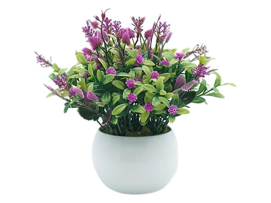 Maceta De Plástico Com Planta Artificial Decorativa Para Banheiro, Varanda, Mesa, Lar, Escritório, Festa
