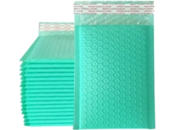 Pacote com 50 envelopes acolchoados para embalagem e entrega de produtos (azul, 13 x 18 cm)