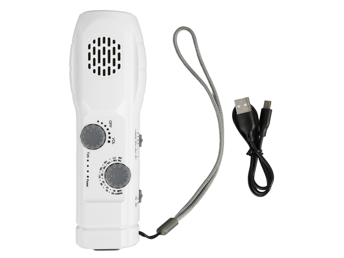 Rádio Emergência Lanterna LAXISCREED Usb Branca