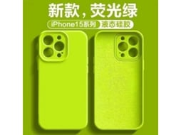 Capa Para Iphone 17 Pro Em Silicone Sólido Verde Fluorescente E Silicone Líquido.