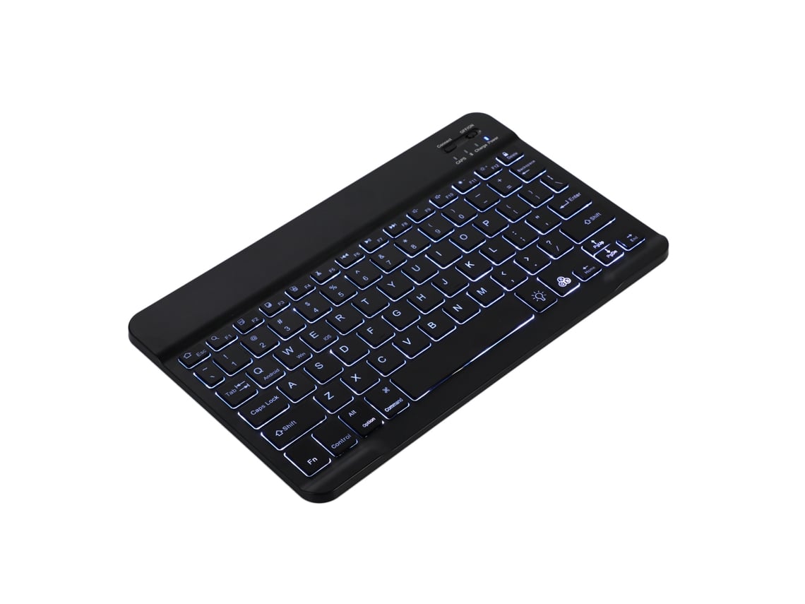 Kit Teclado 10 polegadas branco retroiluminação 3 cores + Mouse duplo modo, recarregável para iPad e tablet YANYXR