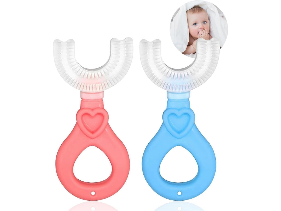 Escova de Dentes em Formato U, com Corpo Inteiro, Ideal para Bebês, Silicone Massagem. GOKOCO