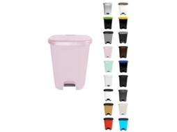 Cubo Basura Plástico Moderno | Apertura Con Pedal | Cubo Reciclar Rosa - Rosa 50 Litros