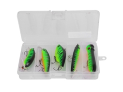 Conjunto de Iscas de Peixe com 5 Peças e Gancho Triplo Verde