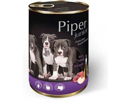 Alimento em Patê para Cachorro PIPER Junior Vitela e Maçã (Quantidade: 400 g)