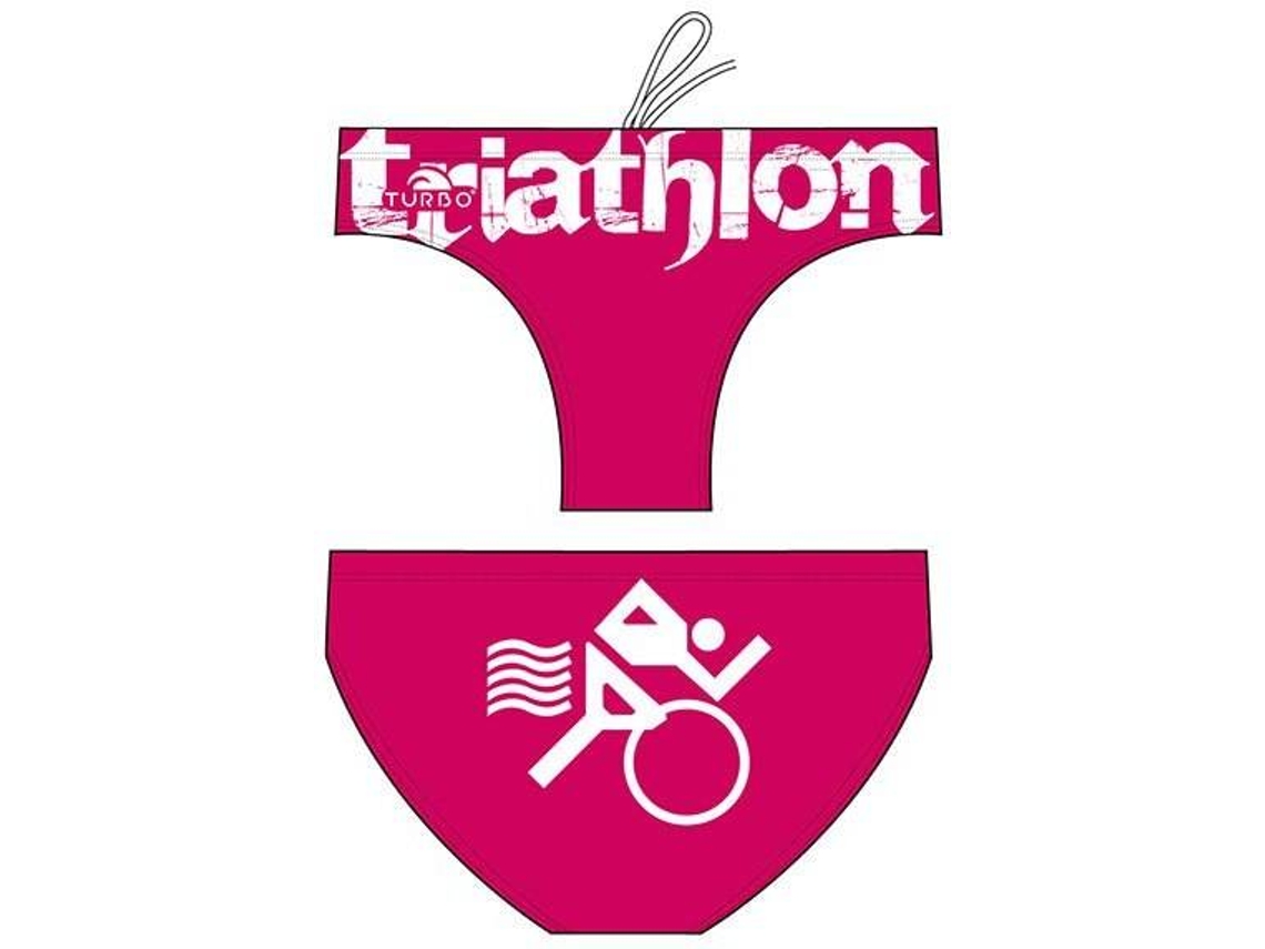 Slips para Homem TURBO Triathlon Basic Rosa para Natação (XL)