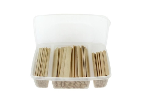 Espátula De Madeira Depilação Beauté Live Caixa De 400 Peças 3 Tamanhos