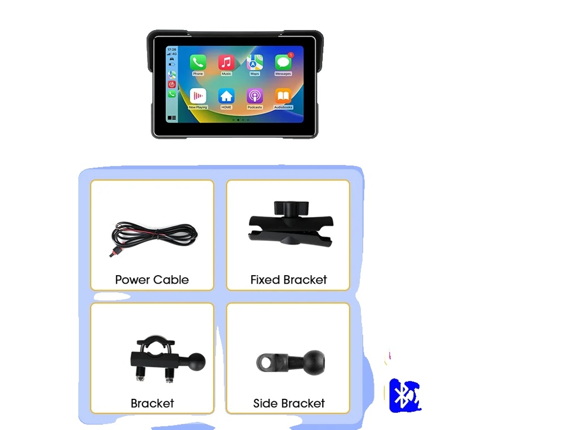 Tpms Monitor De Pressão Dos Pneus, Design À Prova D'água, Conectividade Dupla, 7 Polegadas Pnd