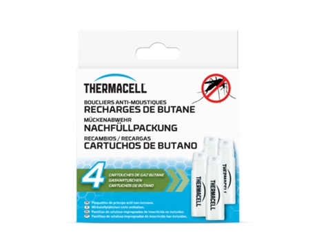 Pacote com 4 Recargas de Repelente de Mosquitos Proteção Eficaz de 20 m² por 48 Horas Thermacell