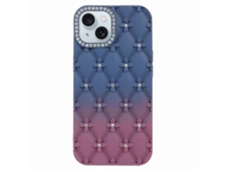 Capa Para Iphone 14 Com Decoração Em Strass E Capa De Tpu Emborrachada