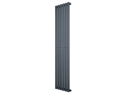 Radiador Oval De Coluna Simples 1600x360 Mm - Cinza Antracite| Aço Carbono, 1.5 Mm, 844 W | Design Elegante | Alta