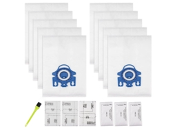 10 pacotes de sacos airclean 3d de substituição para saco de vácuo miele gn com 3 filtros de proteção do motor, 3 filtros airclean