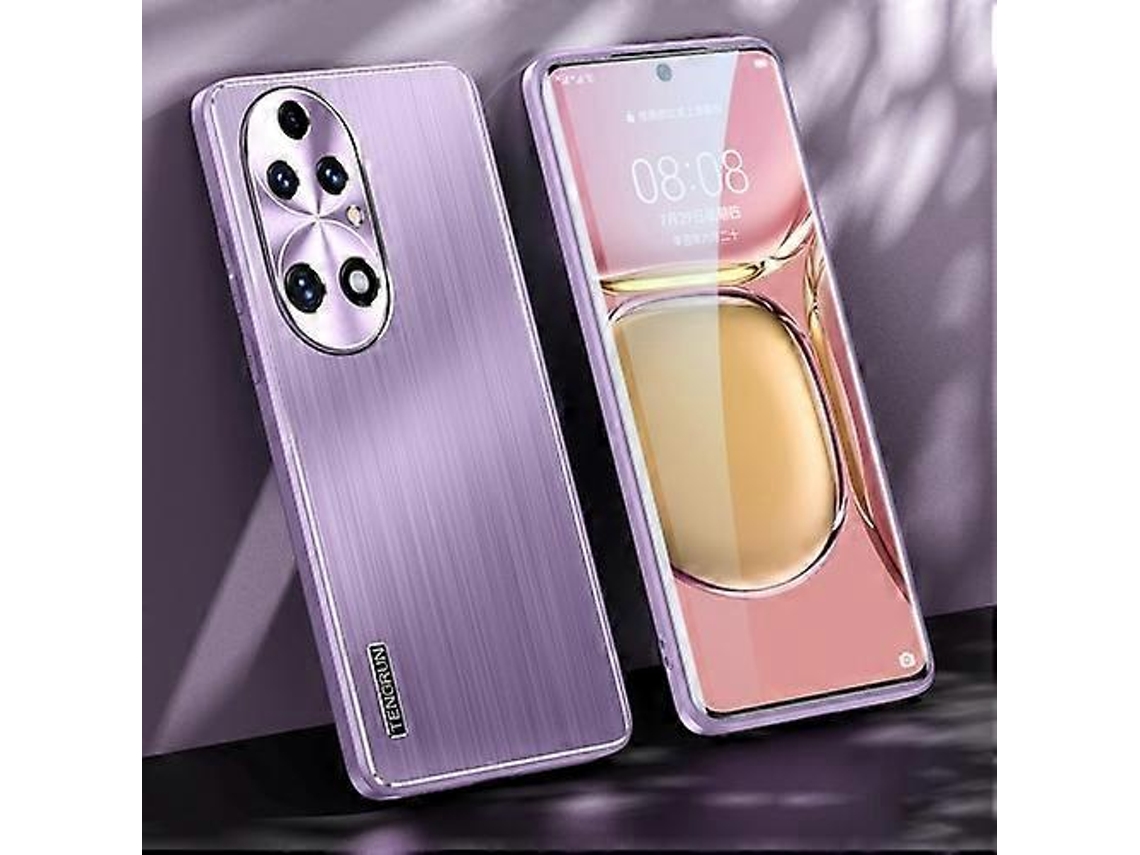 Capa Para Celular Huawei P50 Com Textura Escovada E Resistente A Impactos