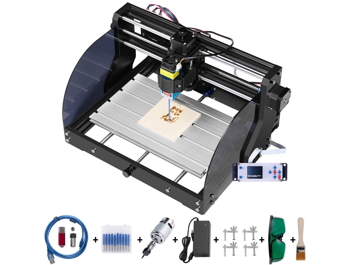 Máquina De Gravação Cnc 3018 Pro Max 3 Eixos Com Laser 15w Tekmaquinas