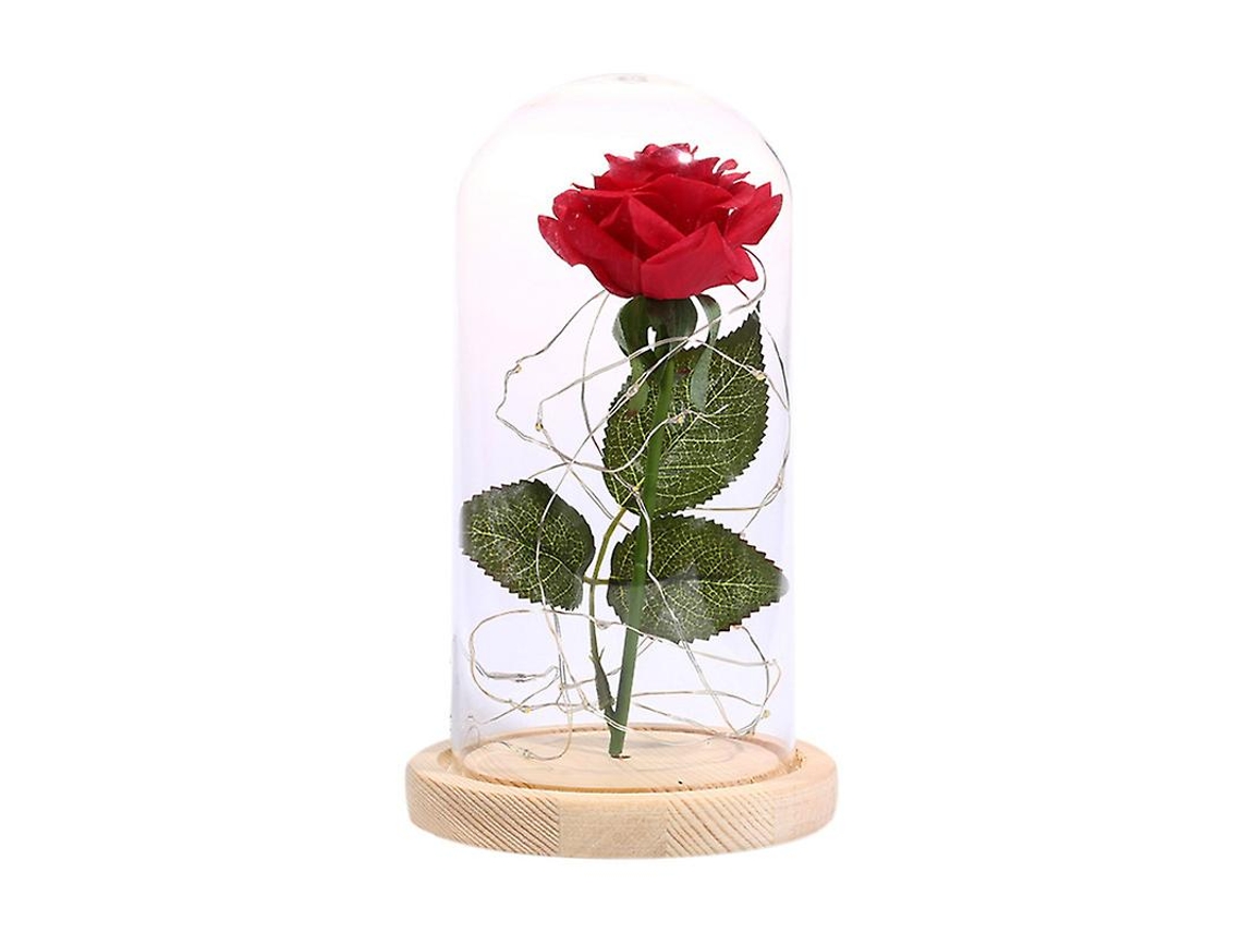 1Pcs Simulação Sentir Lâmpada de Flor Rosa ALLINLESS