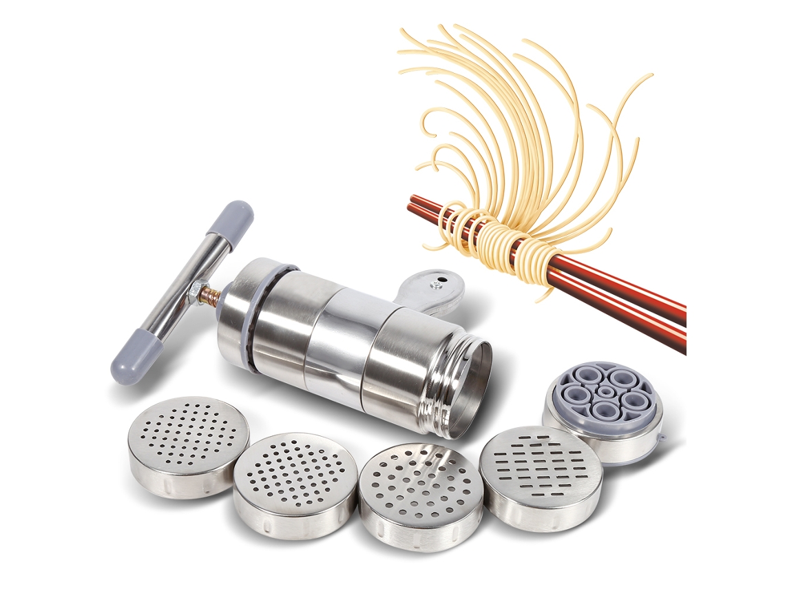 Laxiscreed Prensa De Massa Portátil Em Aço Inox Com Moldes Multiplicáveis
