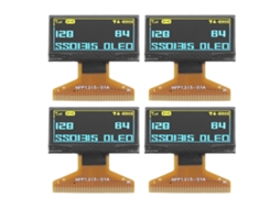 4 Peças Módulo de Tela Lcd 128x64 0.96 Polegadas Camada Fina de Plástico 30pin Exibir Amarelo Azul