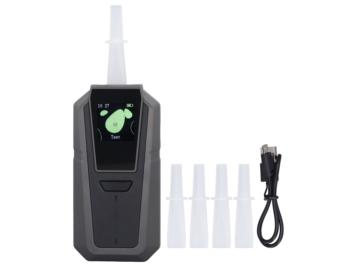 medidor de Álcool Portátil YURU com tela colorida TFT, uso doméstico, recarregável