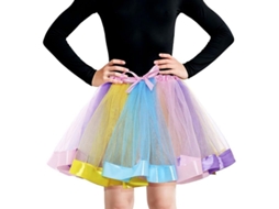 Tutu infantil com laço em tons pastéis de 30 cm