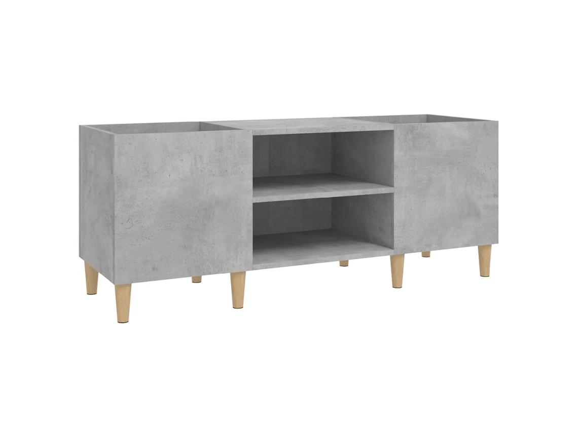 Record Cabinet, Record Cabinets Vidaxl Cinzeto Madeira Processada (121 X 38 X 48 Cm)